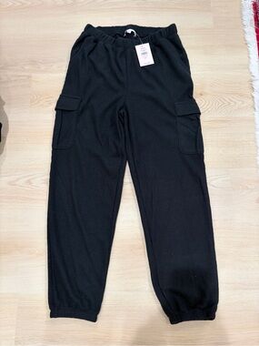 NWT Bluenotes Black Waffle Women's Sweatpant Joggers - Small (#2)